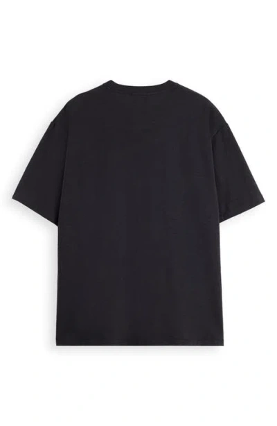 Scotch & Soda Men's Loose Fit Applique T-shirt In Black