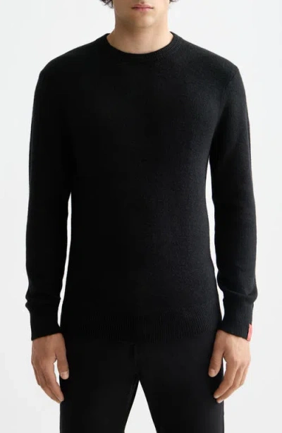 Scotch & Soda Soft Knit Crewneck Sweater In Black