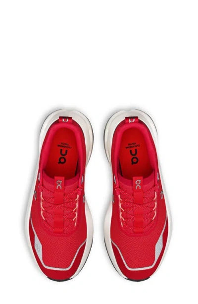 On Cloudnova Kids Sneaker In Red