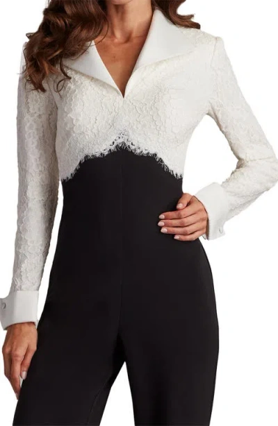 Tadashi Shoji Deacon Collar Jumpsuit In Black