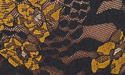 Savage X Fenty Feline Floral High Rise Thong In Black