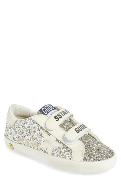 Golden Goose Boys Gold Kids Old School Glitter-embellished Leather Low-top Trainers 9-12 Years In Multi