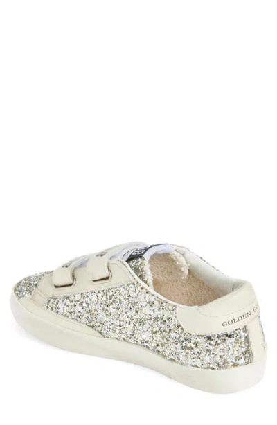 Golden Goose Boys Gold Kids Old School Glitter-embellished Leather Low-top Trainers 9-12 Years In Multi