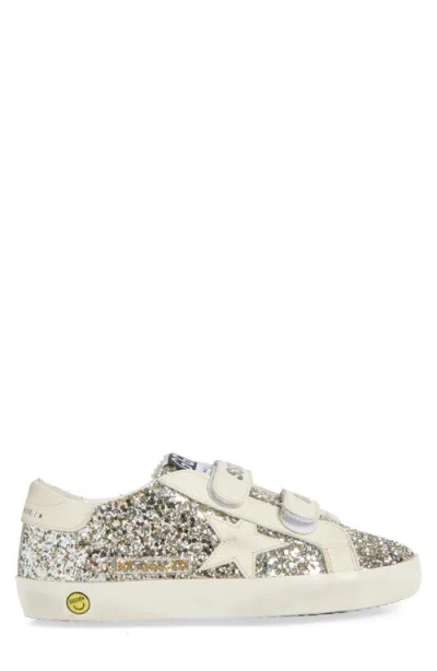 Golden Goose Boys Gold Kids Old School Glitter-embellished Leather Low-top Trainers 9-12 Years In Multi