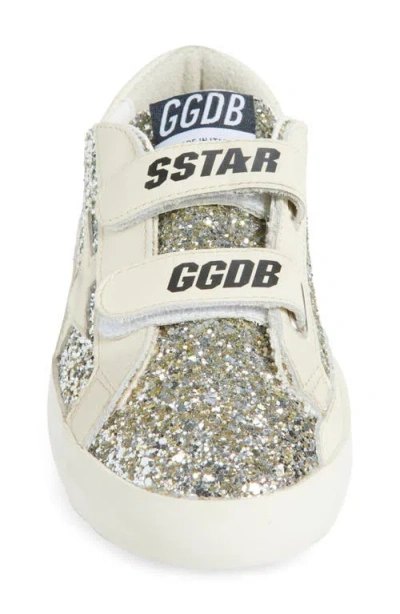 Golden Goose Boys Gold Kids Old School Glitter-embellished Leather Low-top Trainers 9-12 Years In Multi