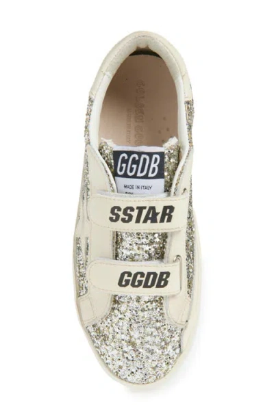 Golden Goose Boys Gold Kids Old School Glitter-embellished Leather Low-top Trainers 9-12 Years In Multi