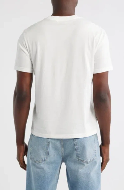 Frame Short Sleeve Light Cotton Tee In White