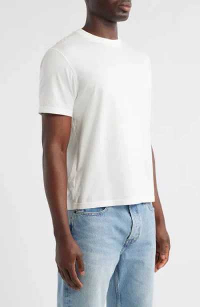 Frame Short Sleeve Light Cotton Tee In White