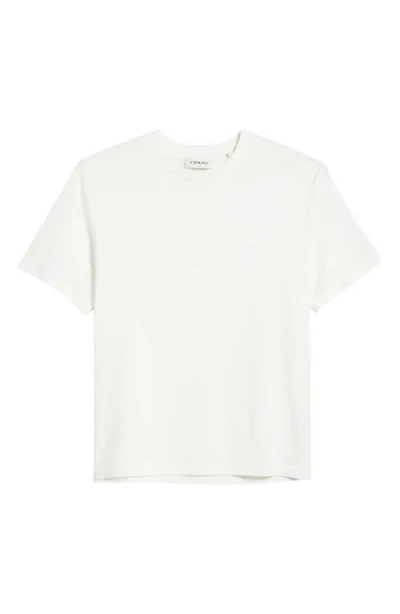 Frame Short Sleeve Light Cotton Tee In White