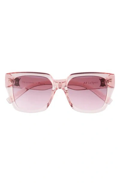 Le Specs The Illusion 54mm Gradient Square Sunglasses In Pink