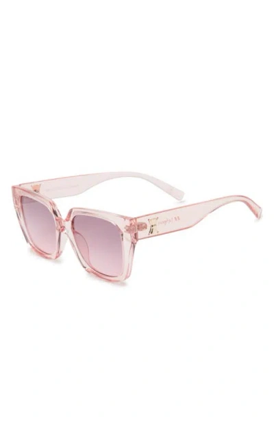 Le Specs The Illusion 54mm Gradient Square Sunglasses In Pink
