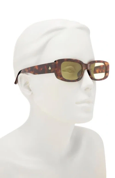 Aire Ceres 51mm Rectangular Sunglasses In Brown