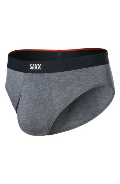 Saxx Vibe Xtra Soft Comfort Briefs In Gray