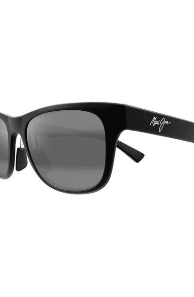 Maui Jim Kapeau 54mm Polarizedplus2® Rectangular Sunglasses In Black