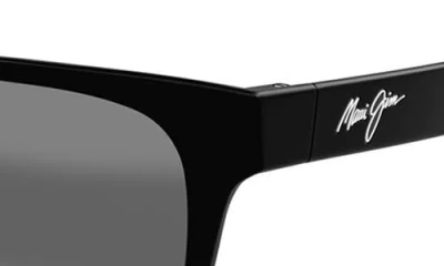 Maui Jim Kapeau 54mm Polarizedplus2® Rectangular Sunglasses In Black
