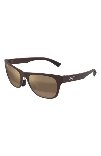 Maui Jim Rectangle-frame Sunglasses In Brown