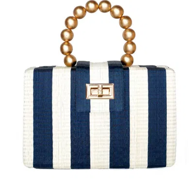 Soli & Sun The Louisa Woven Straw Clutch Bag In Multi