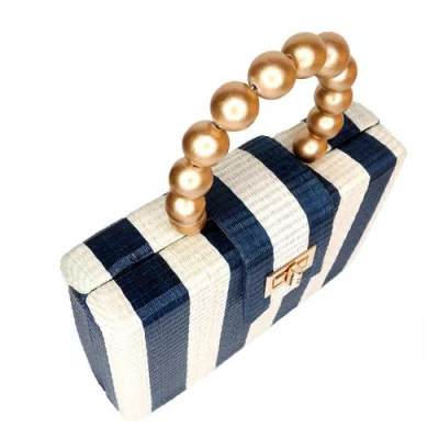 Soli & Sun The Louisa Woven Straw Clutch Bag In Multi