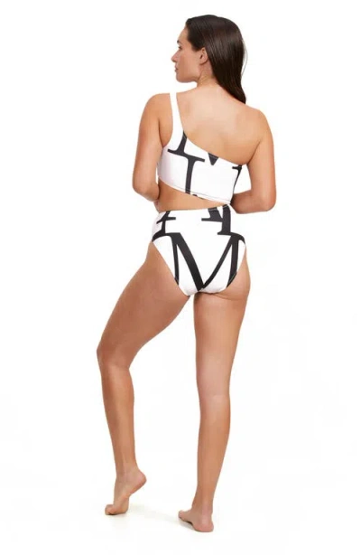 Luma Gottex Signature One Shoulder Cut Out One Piece In Multi