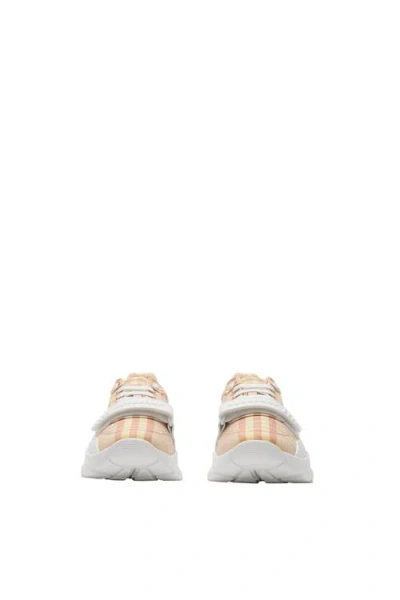 Burberry Check Sneakers In Pink
