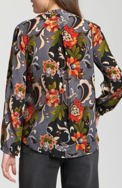 Apny Printed Top In Gray