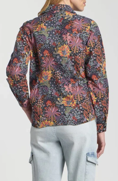 Apny Print Poplin Button-up Shirt In Multi
