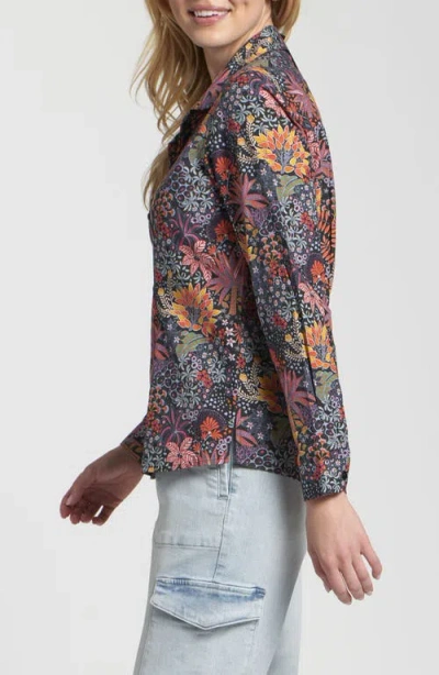 Apny Print Poplin Button-up Shirt In Multi