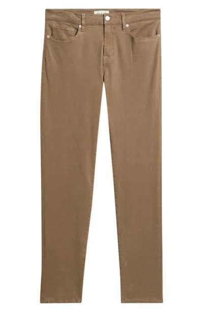 Frame Mens Garage Grime L'homme Slim Tapered-leg Slim-fit Stretch-denim Jeans In Brown