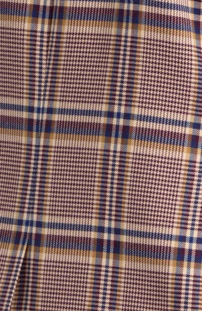 Tahari Asl Plus Size Plaid Print Double-breasted Jacket In Pink