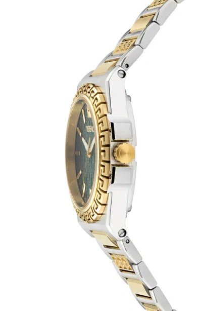 Versace Greca Reaction Watch, 38mm In Green