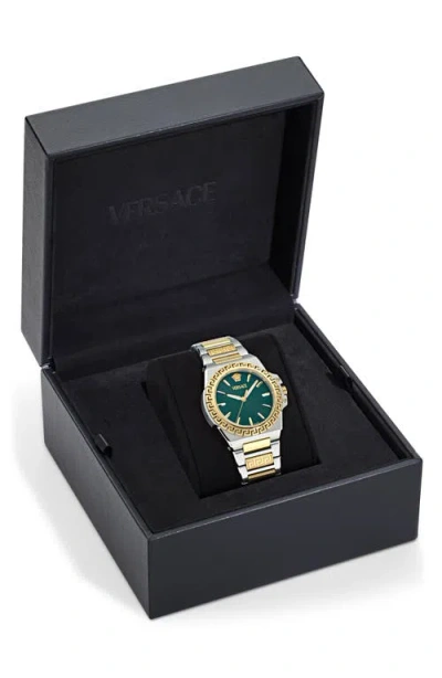 Versace Greca Reaction Watch, 38mm In Green