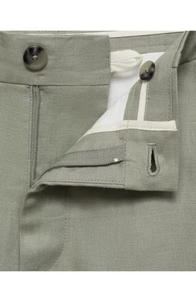 Mango Men's Slim-fit Linen Bermuda Shorts In Green