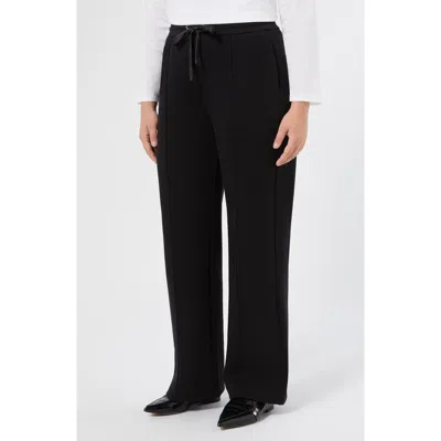 Marina Rinaldi Albore Drawstring Waist Jersey Pants In Black
