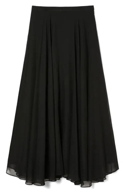 Marina Rinaldi Fontana Chiffon Maxi Skirt In Black