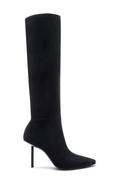 Femme La Whistler Pointed Toe Knee High Boot In Black
