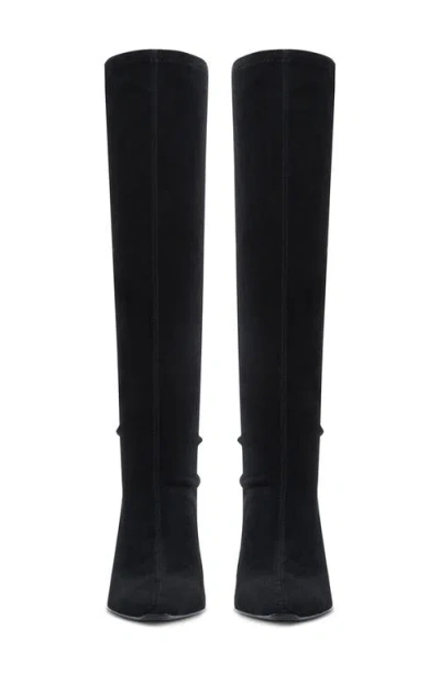 Femme La Whistler Pointed Toe Knee High Boot In Black