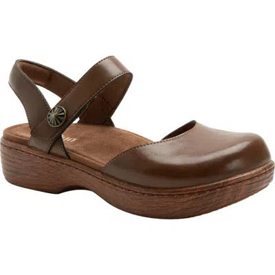 Alegria By Pg Lite Opal Ankle Strap Platform Clog In Brown