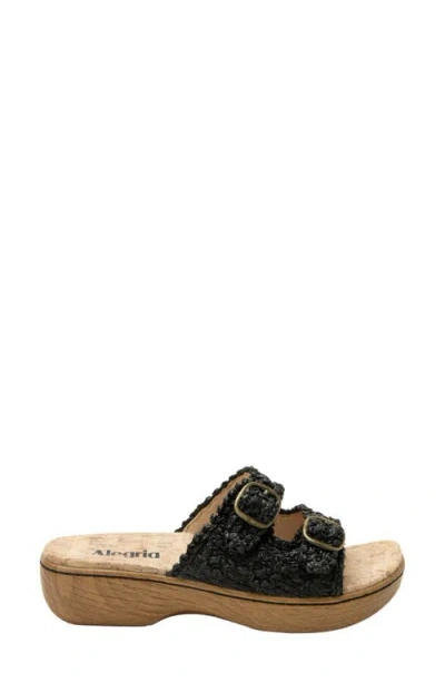 Alegria By Pg Lite Oona Platform Slide Sandal In Black
