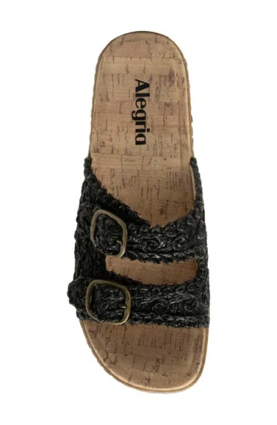 Alegria By Pg Lite Oona Platform Slide Sandal In Black