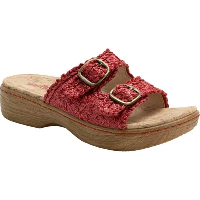 Alegria By Pg Lite Oona Platform Slide Sandal In Red