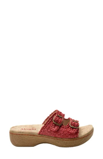Alegria By Pg Lite Oona Platform Slide Sandal In Red