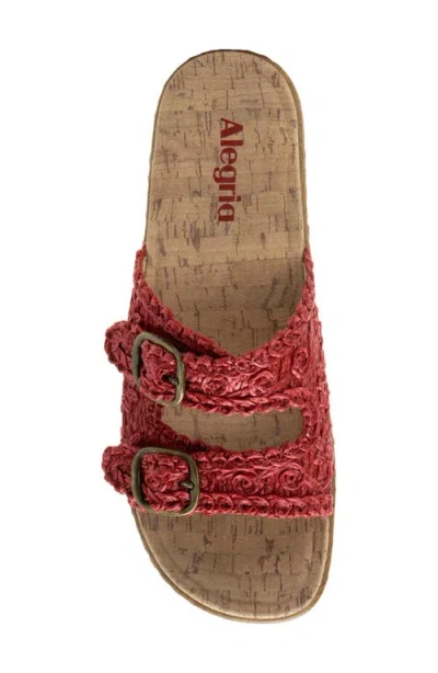 Alegria By Pg Lite Oona Platform Slide Sandal In Red