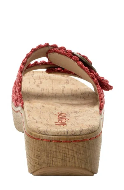 Alegria By Pg Lite Oona Platform Slide Sandal In Red