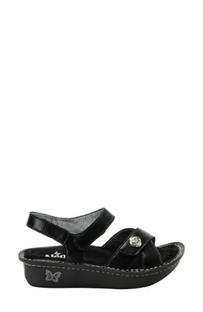Alegria By Pg Lite Kelsi Spumoni Slingbac Platform Wedge Sandal In Black