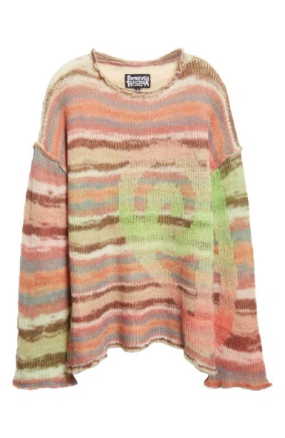 Paolina Russo Pilgrim Loose Fit Mohair & Alpaca Blend Sweater In Multi