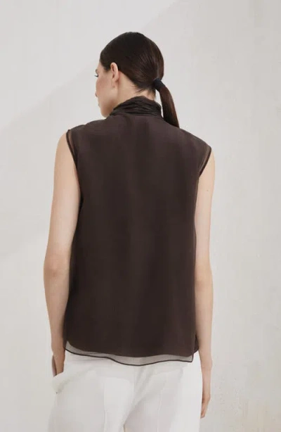 Brunello Cucinelli Self-portrait Knitted Dress In Brown