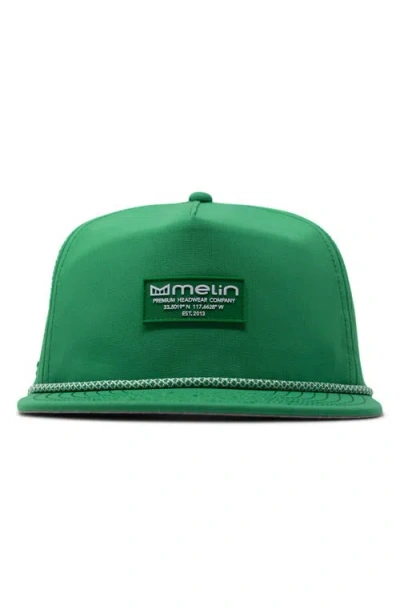 Melin Coronado Brick Hydro Performance Snapback Hat In Green