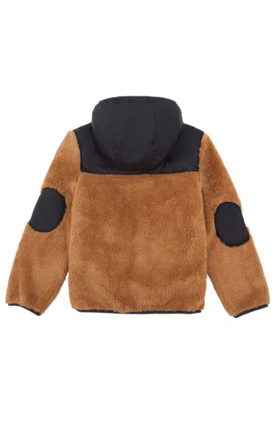 Rokka&rolla Kids' Teddy Soft Fleece Jacket In Brown