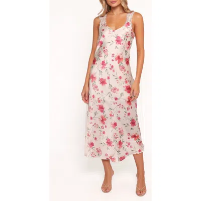 Petal And Pup Petal & Pup Bennett Floral Satin Slipdress In Pink