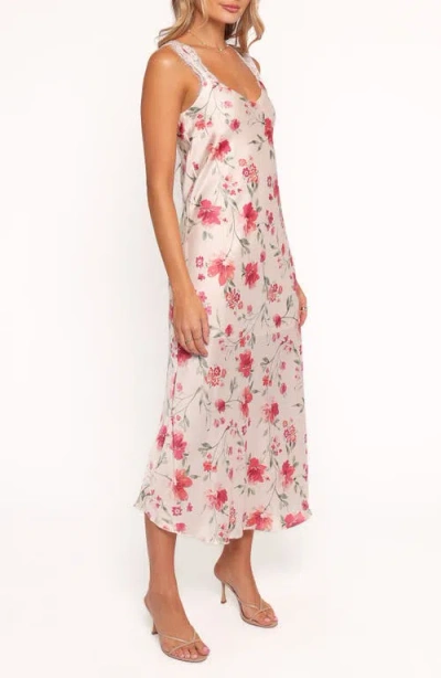 Petal And Pup Petal & Pup Bennett Floral Satin Slipdress In Pink